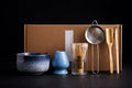 6pcs Traditional Japanese Matcha Set-Kiln Blue